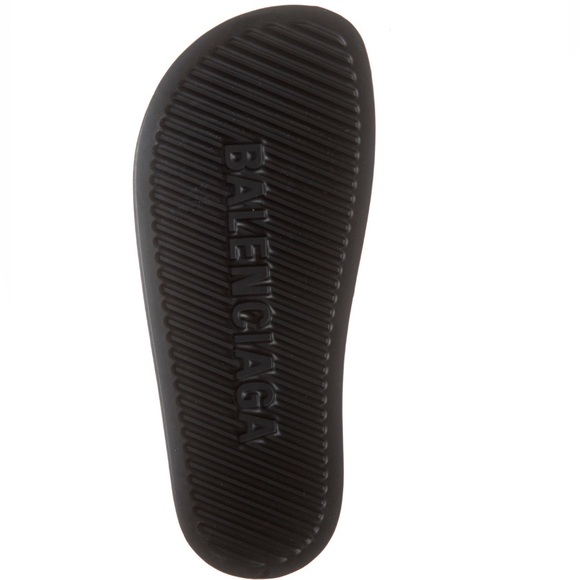 ✨BALENCIAGA “ICONIC” BLACK ( POOL ) SLIDES ✨ CLOSET STAPLE - Picture 5 of 12